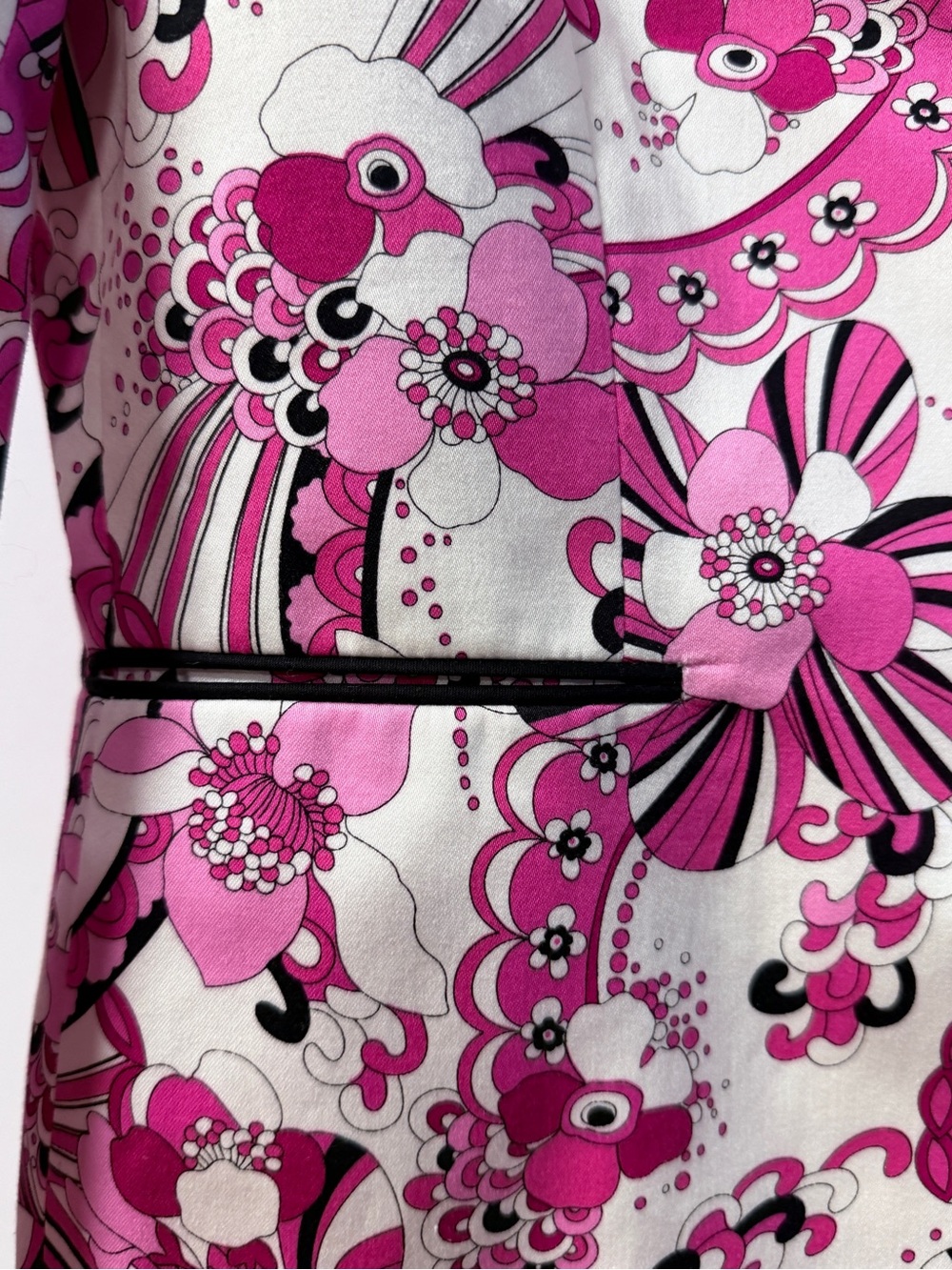 Tahari White and Pink Floral Notch Lapel Blazer - Picture 5 of 9